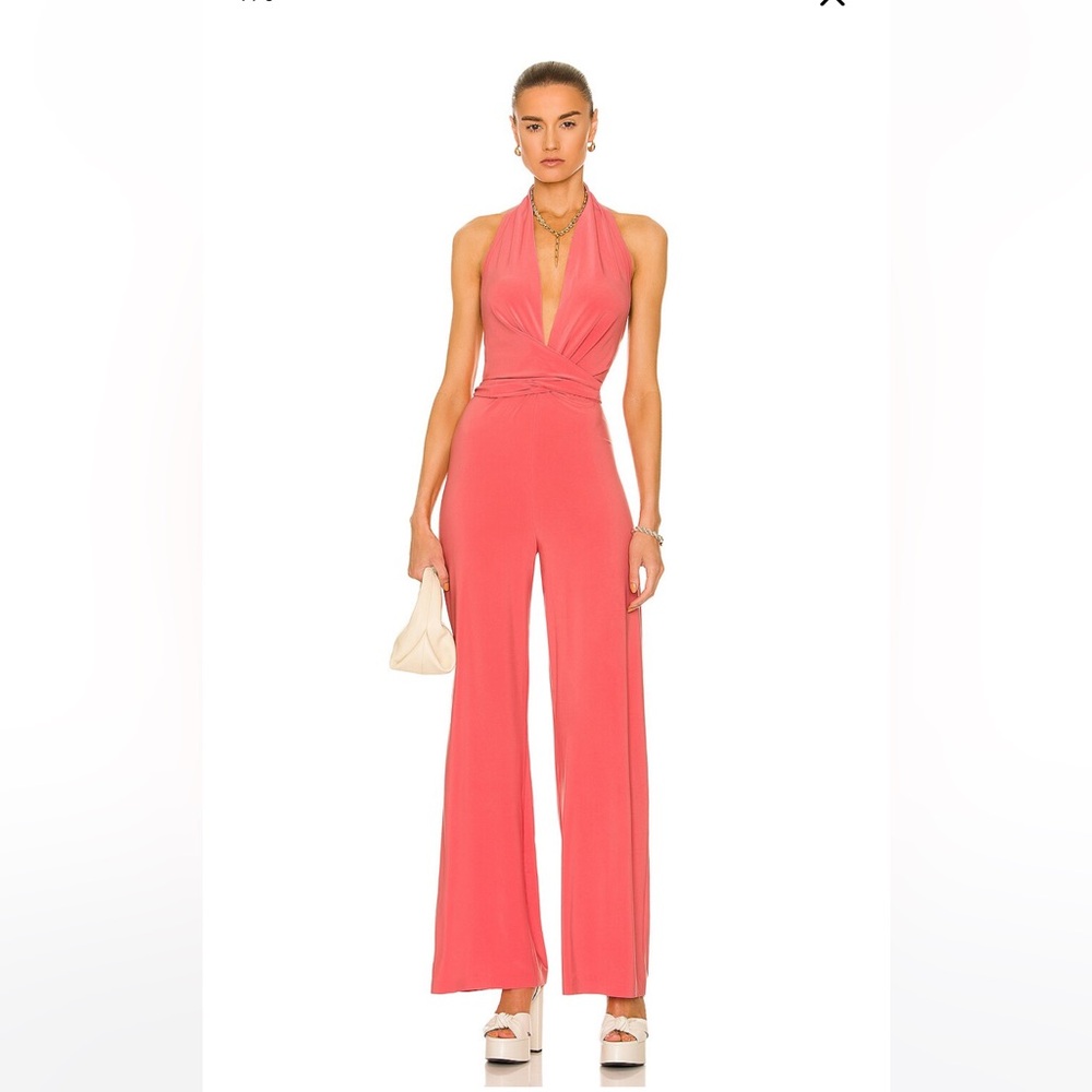 NORMA KAMALI
Halter Wrap Straight Leg Jumpsuit